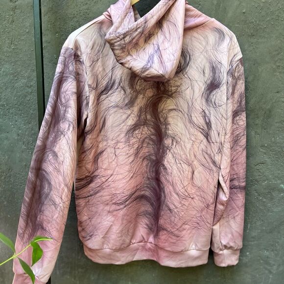 NAKED HAIRY DAD BOD GAG GIFT HOODIE SIZE LARGE - Picture 9 of 13